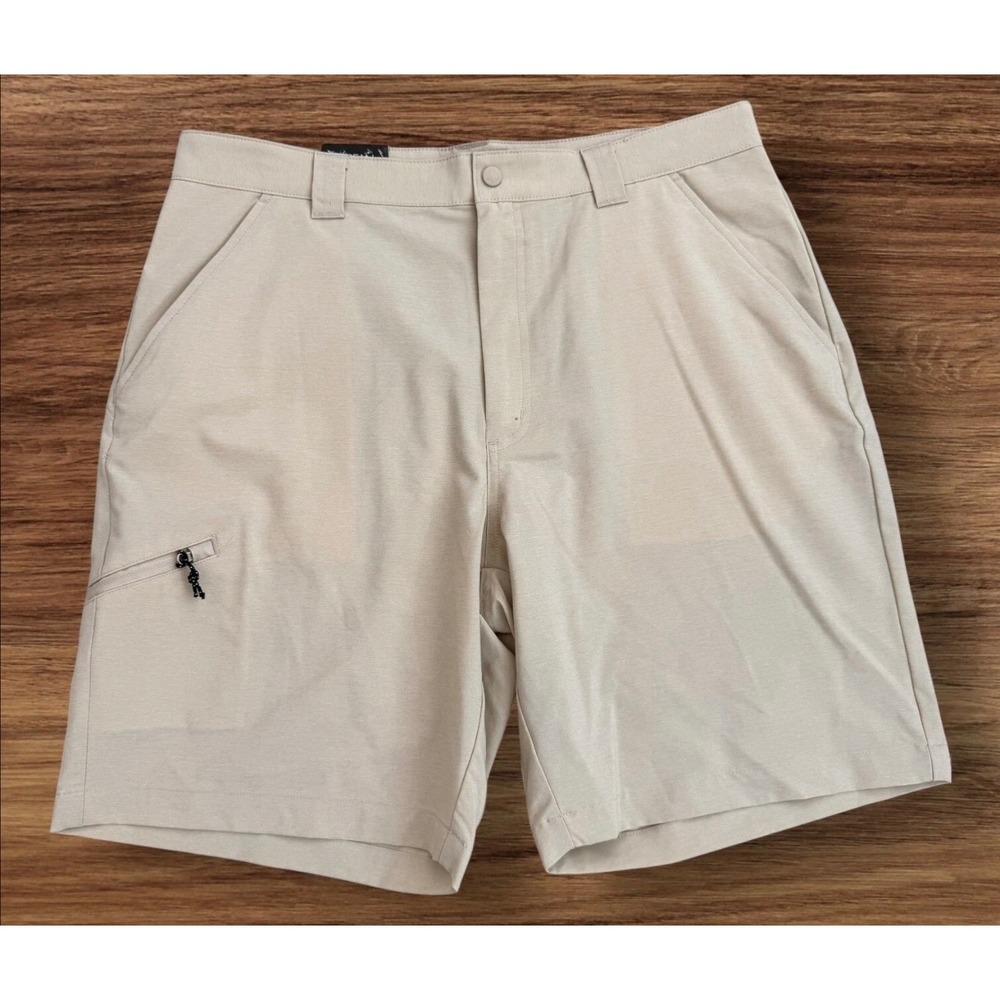 Ocean Coast Mens Performance Shorts Me. 36 Khaki Tan Stretch Hiking Golf Utility